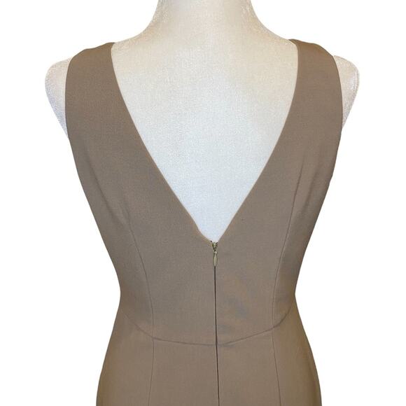 Lapis Tan Sleeveless Sheath Knee Length Dress Size Small - Picture 5 of 11